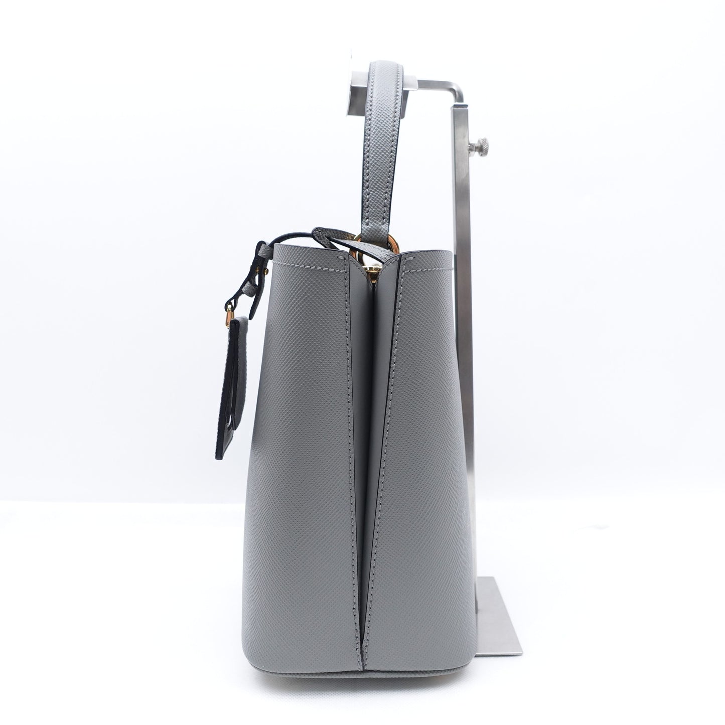 Pre-owned Prada Panier Grey Calfskin Shoulder Bag