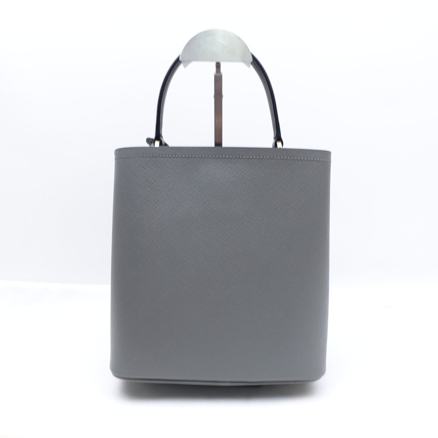 Pre-owned Prada Panier Grey Calfskin Shoulder Bag