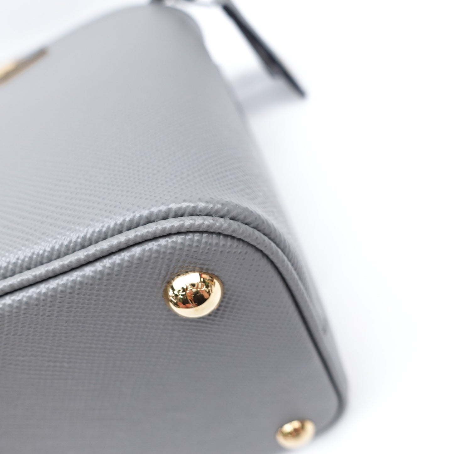 Pre-owned Prada Panier Grey Calfskin Shoulder Bag