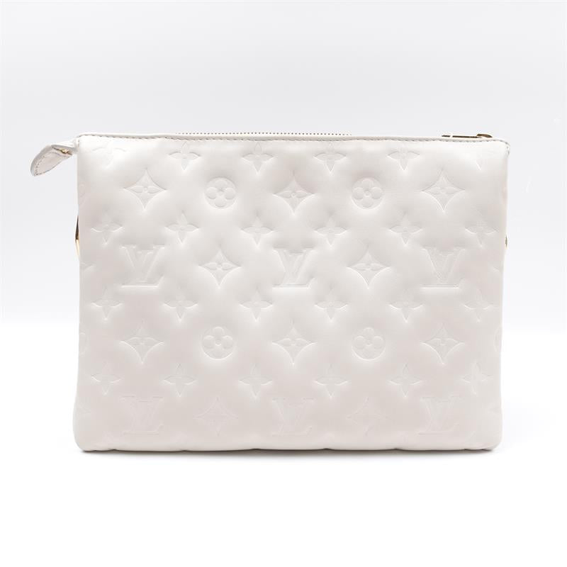 Pre-owned Louis Vuitton Coussin White Lambskin Shoulder Bag