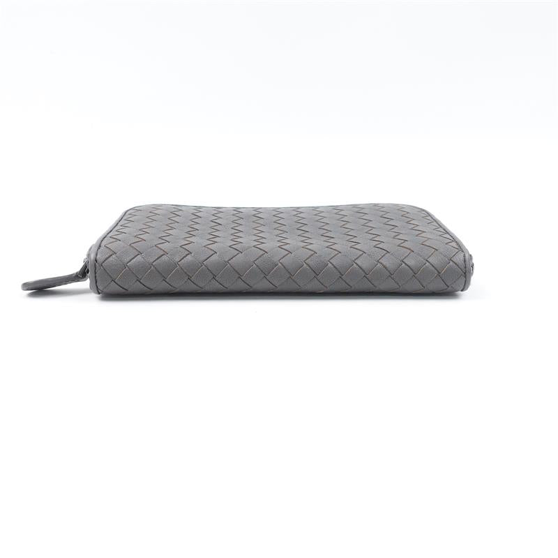 【DEAL】Pre-owned Bottega Veneta Gray Calfskin Leather Wallet-HZ