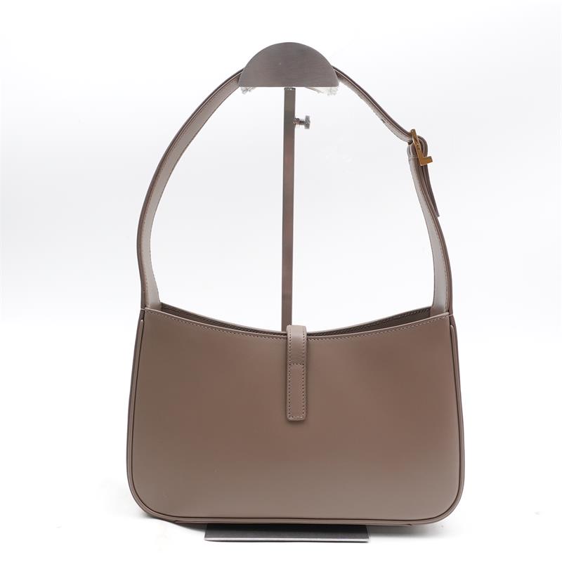 Pre-owned Saint Laurent Brown Le 5 A 7 Calfskin Shoulder Bag