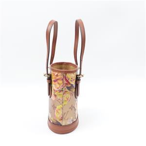 Pre-owned Louis Vuitton Canvas Shoulder Bags Yellow Flower Print Gold Coated Bucket Shoulder Bag W/P-HZTT