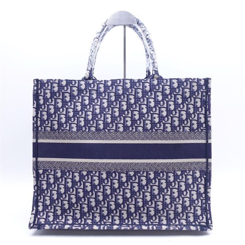 Dior Book Tote Blue Oblique Canvas Tote Bag