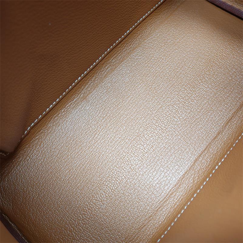 Hermes Kelly 25 Handbag Brown Togo With Palladium Hardware-TS