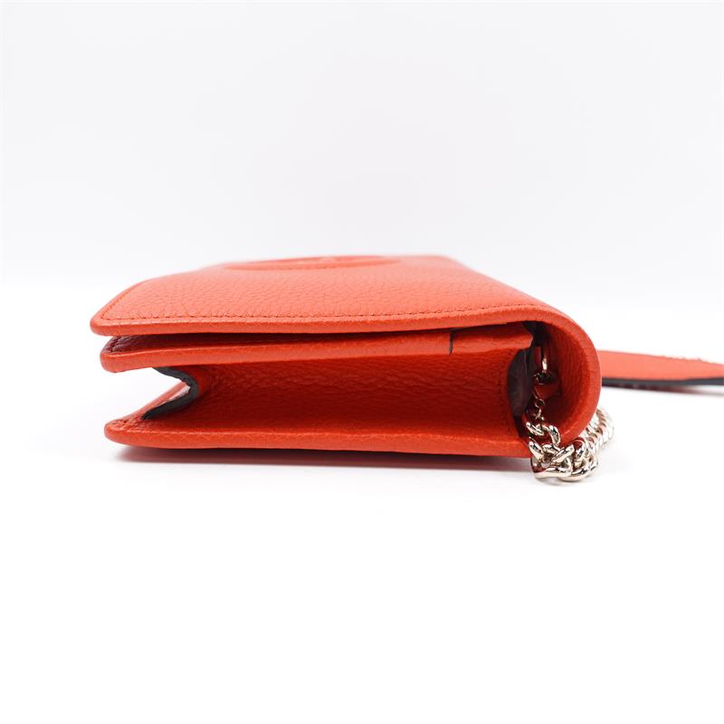 【DEAL】Pre-owned Gucci Soho WOC Orange Calfskin Crossbody Bag
