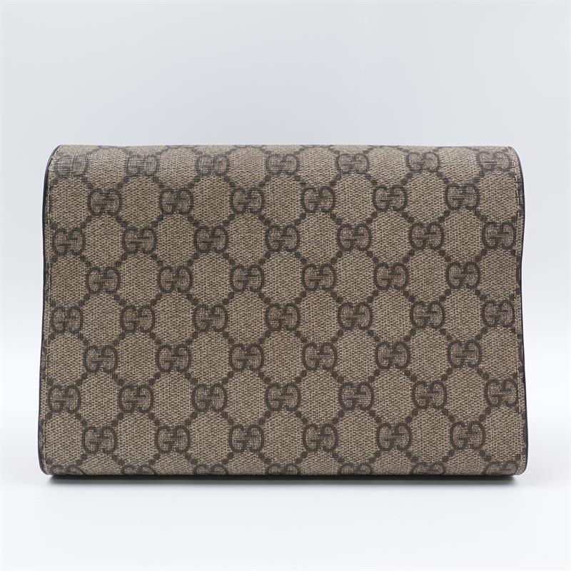 【Deal】Pre-owned GUCCI Dionysus Brown Coated Canvas Shoulder Bag-HZ