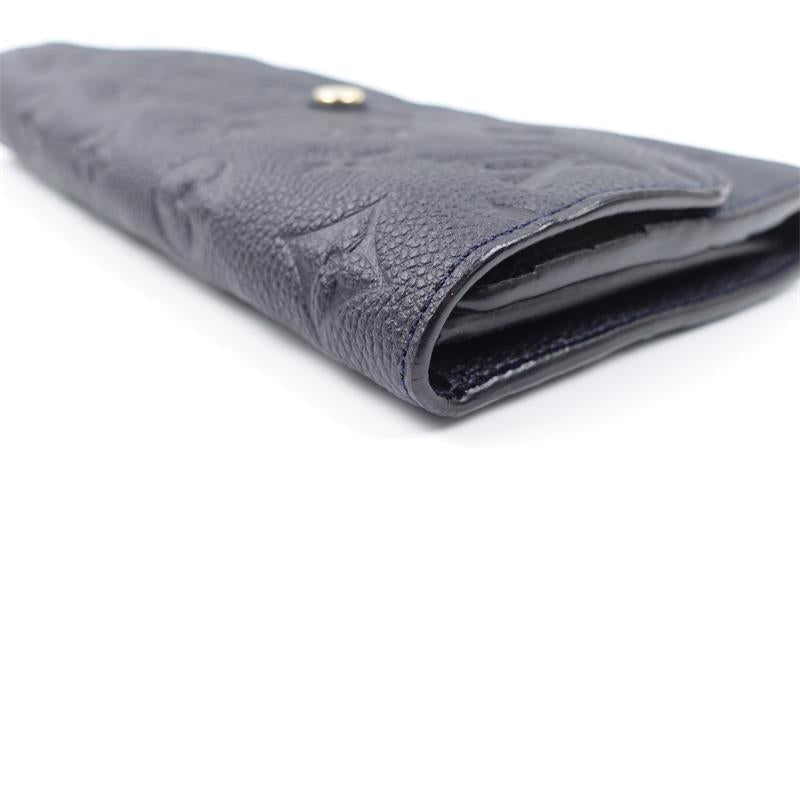 Pre-owed Louis Vuitton Blue Calfskin Long Wallet
