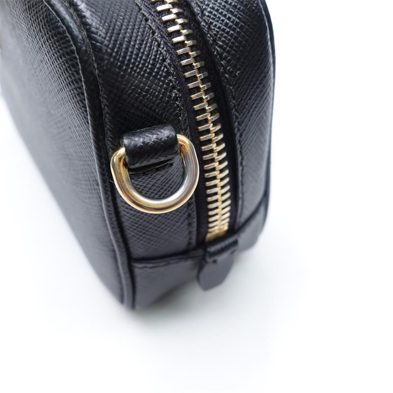 Pre-owned Prada Black Calfskin MINI Camera Bag