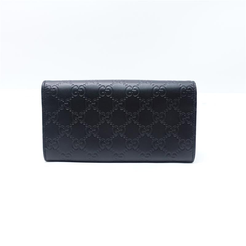 Pre-owned Gucci Padlock Black GG Embossed Calfskin Shoulder Bag
