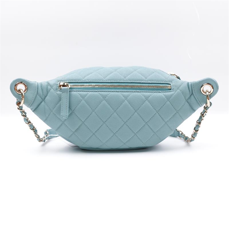 Chanel Tiffiany Blue Caviar Belt Bag-TS