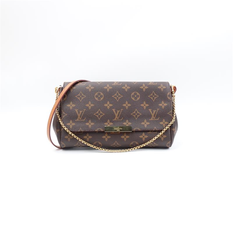 Pre-owned Louis Vuitton Favorite Brown Coated Canvas Shoulder Bag