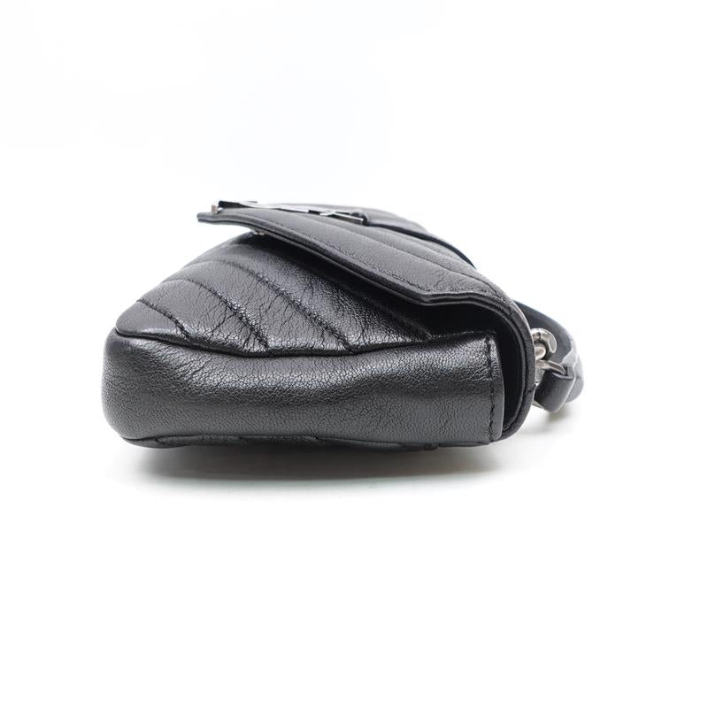 Pre-owned Saint Laurent Mini Black Calfskin Shoulder Bag