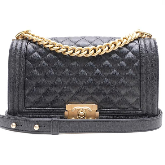 【Deal】Pre-owned Chanel Leboy Black Calfskin Shoulder Bag-HZ