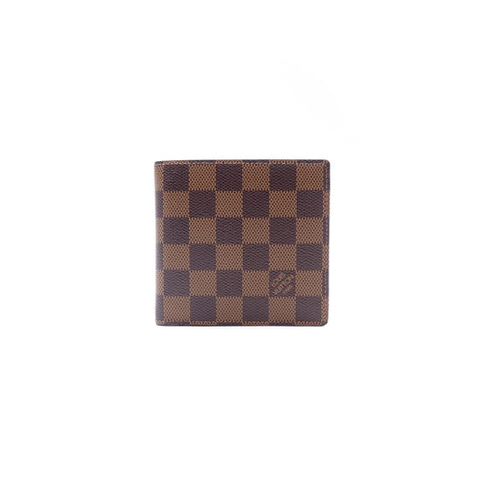 Pre-owned Louis Vuitton Damier Eben Coated Canvas Wallet