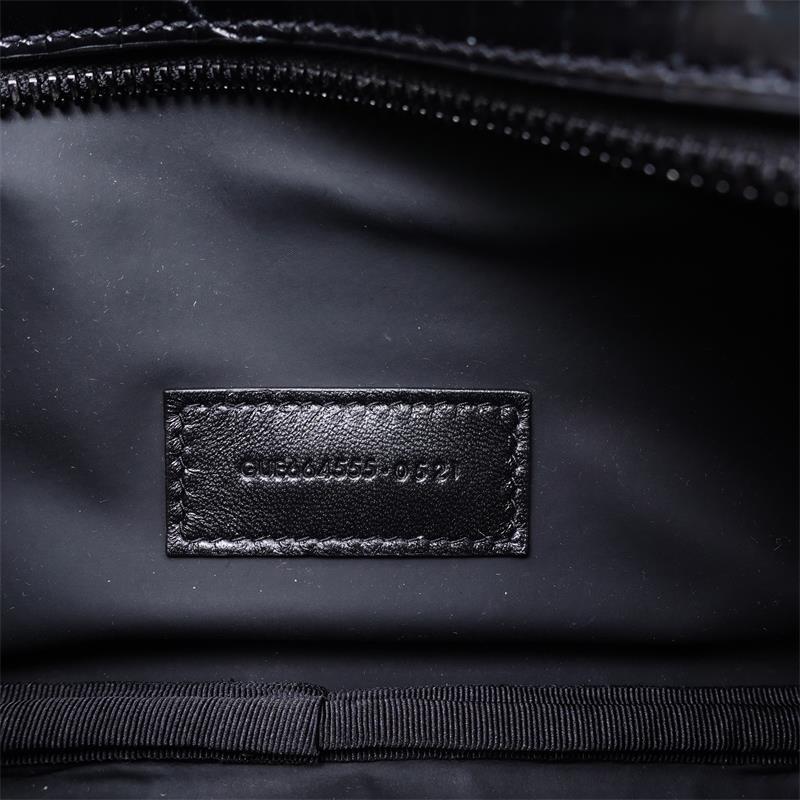 Pre-owned Saint Laurent Black Calfskin Makeup Bag