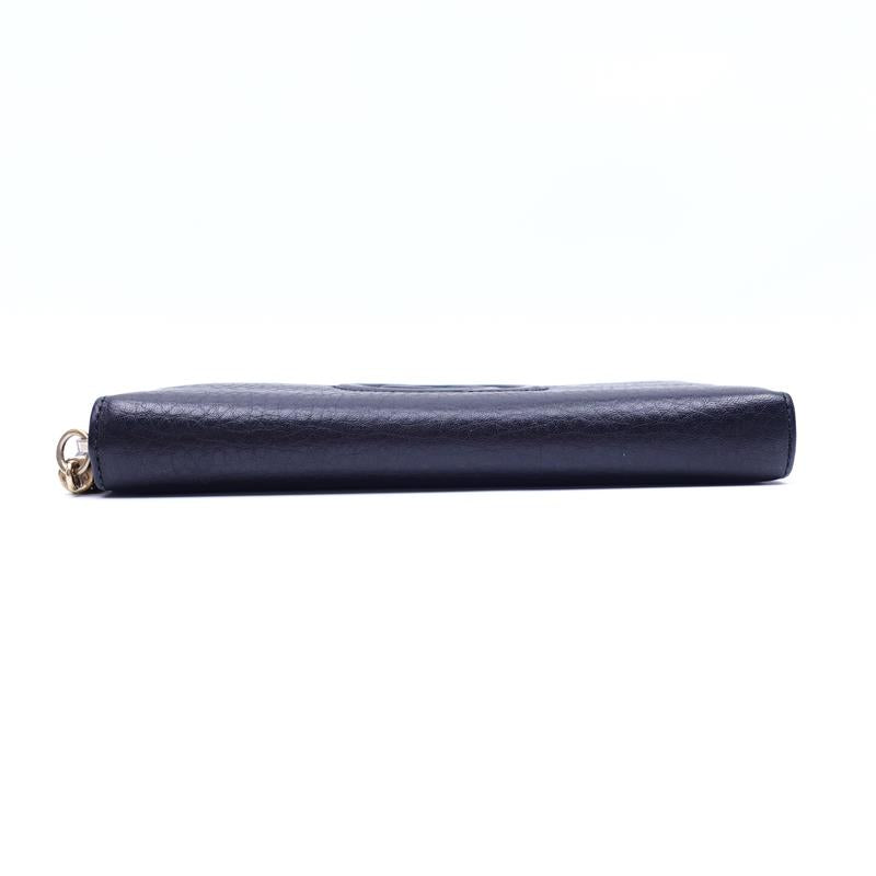 【DEAL】Gucci Soho Black Calfskin ZIppy Wallet With Tassel-TS