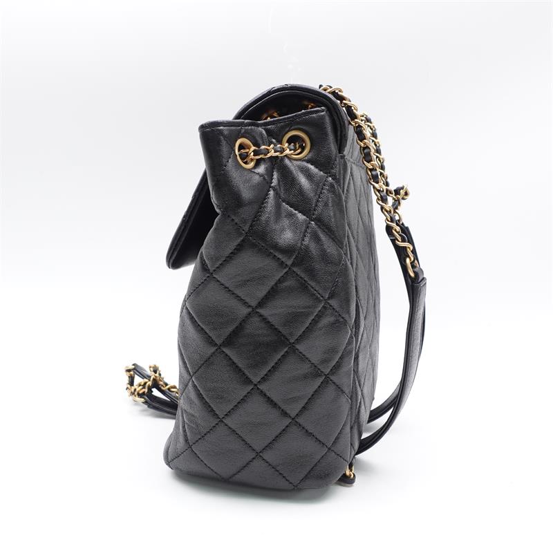 Pre-owned Chanel Black Calfskin Backpack