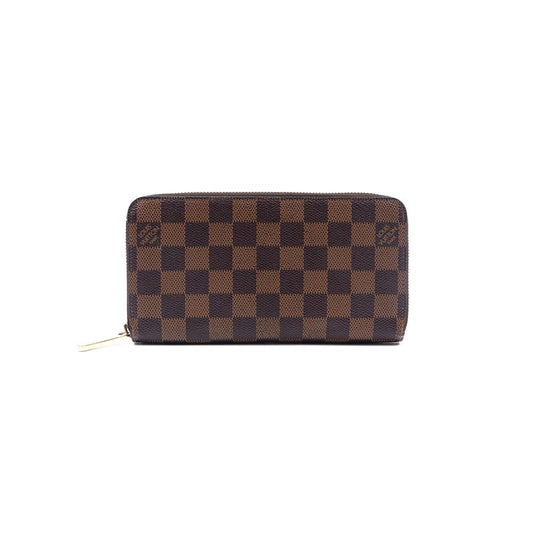 Louis Vuitton Damier Ebene Coated Canvas Zippy Wallet