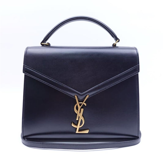 Saint Laurent Cassandra Black Calfskin Shoulder Bag