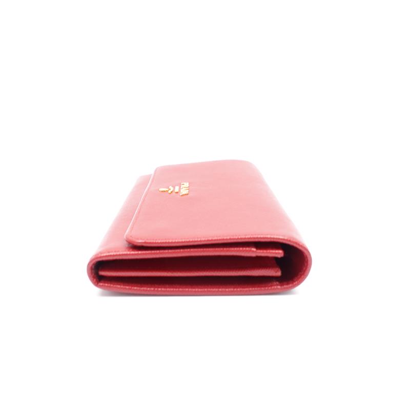 Pre-owned Prada Red Calfskin Wallet