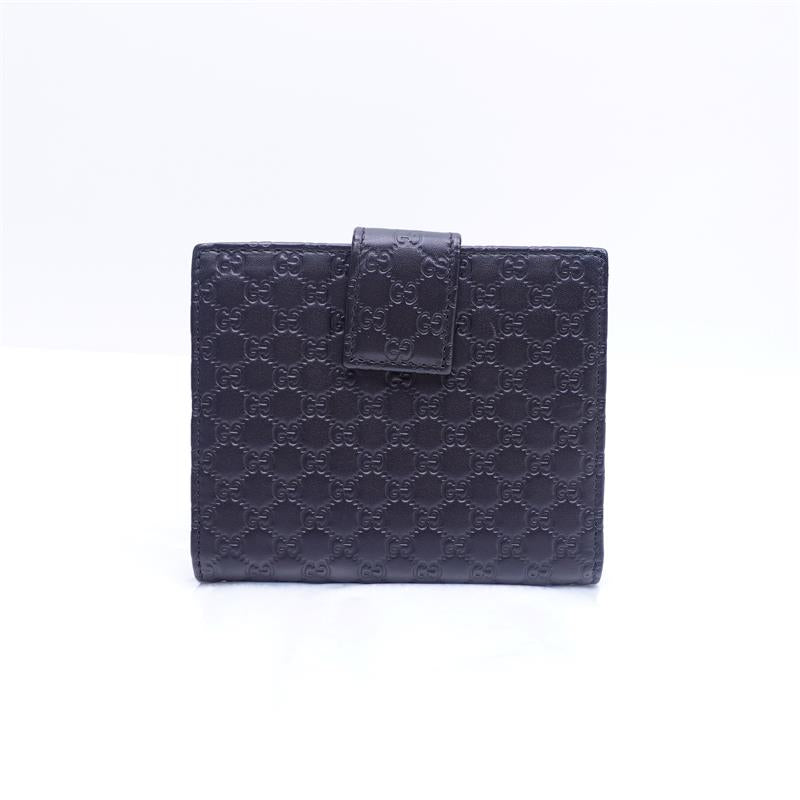 Pre-owned Gucci GG Black Calfskin Wallet