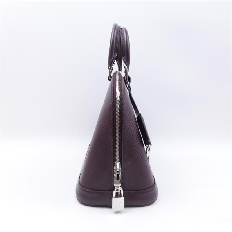 Pre-owned Louis Vuitton Alam Purple Epi Leather Handle Bag