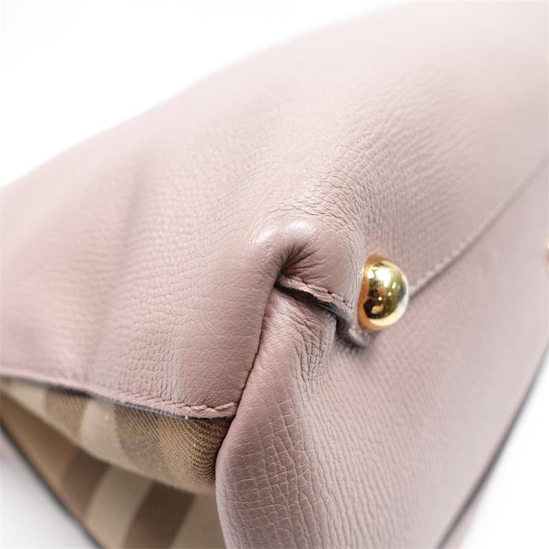 [Deal] Pre-owned Burberry Pink The Banner Calfskin Shoulder Bag