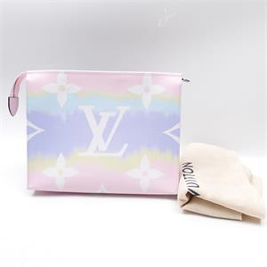 Pre-owned Louis Vuitton Coated Canvas Clutches & Wristlets Pink Clutch - HZTT