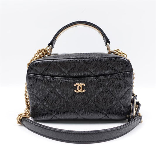 Pre-owned Chanel Black Calfskin Shoulder Bag