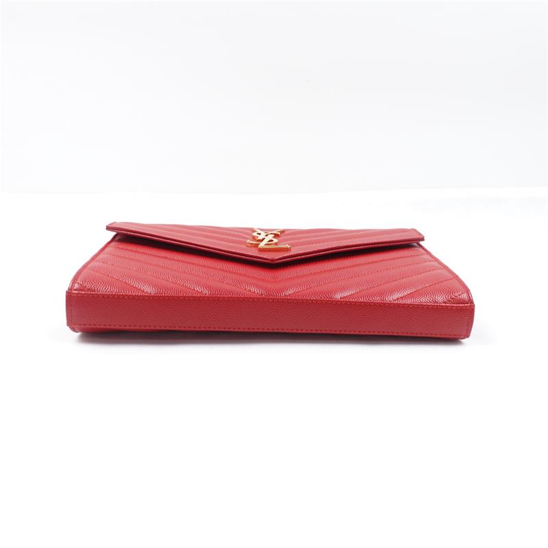 Pre-owned Saint Laurent Red Calfskin Shoulder Bag