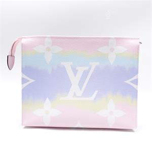 Pre-owned Louis Vuitton Coated Canvas Clutches & Wristlets Pink Clutch - HZTT