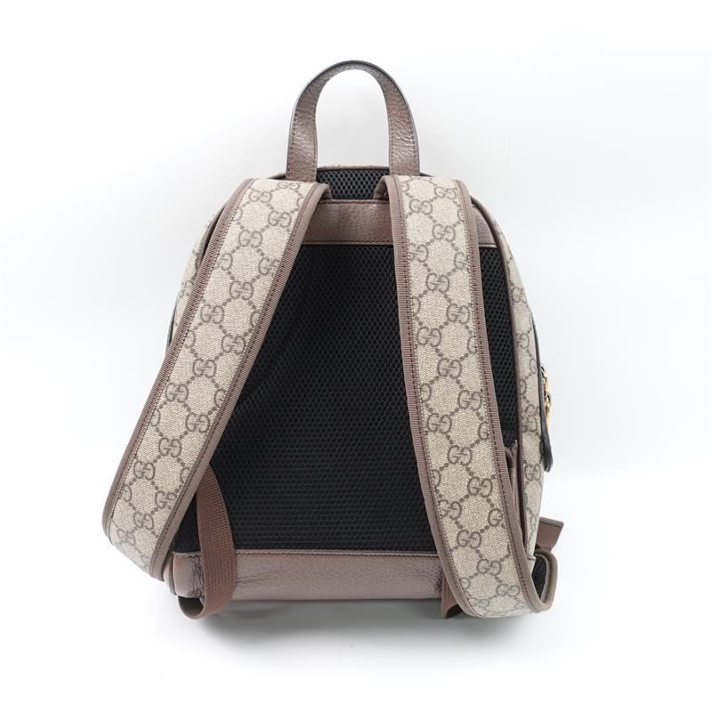 Pre-owned Gucci Ophidia GG Supreme Brown Coated Canvas Backpack