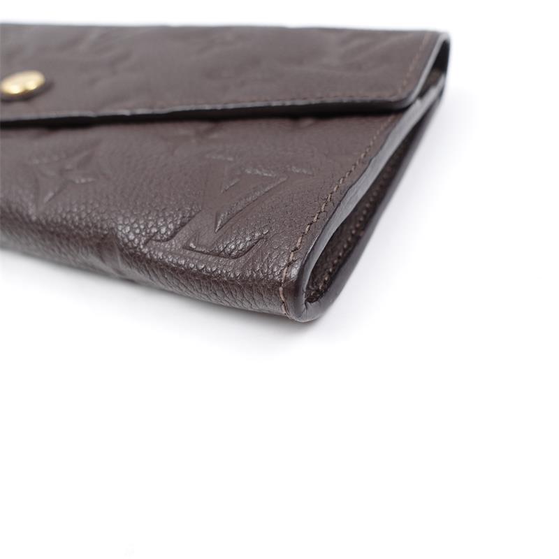 Pre-owned Louis Vuitton Sarah Brown Calfskin Wallet