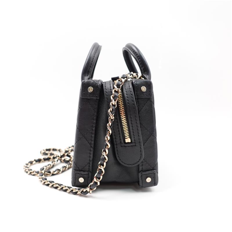 Pre-owned Chanel Black Calfskin Box Crossbody Bag-HZ