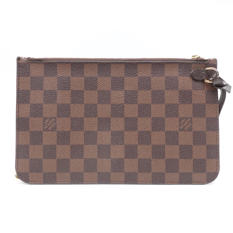 Pre-owned Louis Vuitton Damier Ebene Canvas Neverfull Pouch