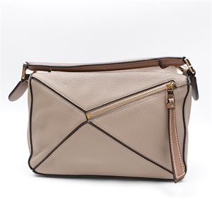 【DEAL】Loewe Puzzle Brown Calfskin Shoulder Bag-TS