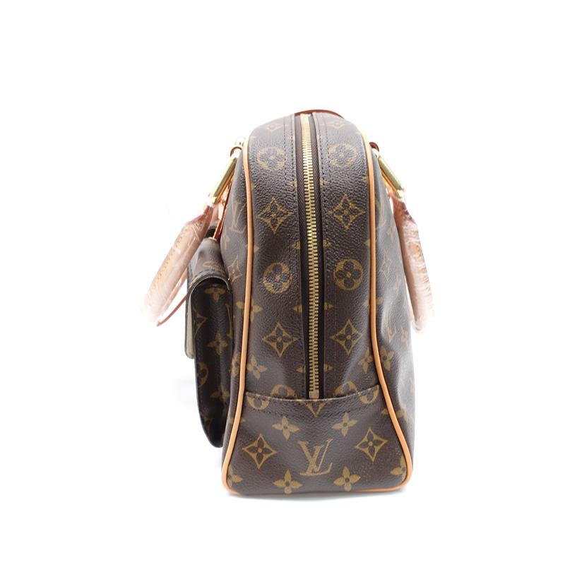 Pre-owned Louis Vuitton Manhattn Brown Coated Canvas Handle Bag