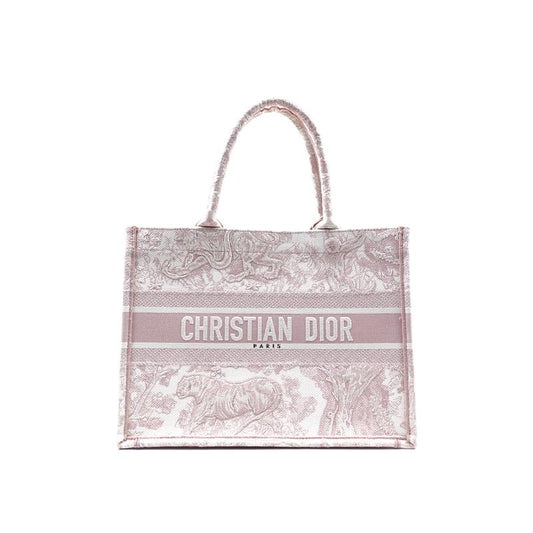 Pre-owned Dior Pink Booktote Canvas Tote