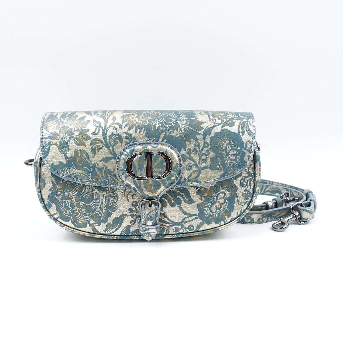 Pre-Owned Dior Bobby Blue Calfskin Leather Shoulder Bag T10414341