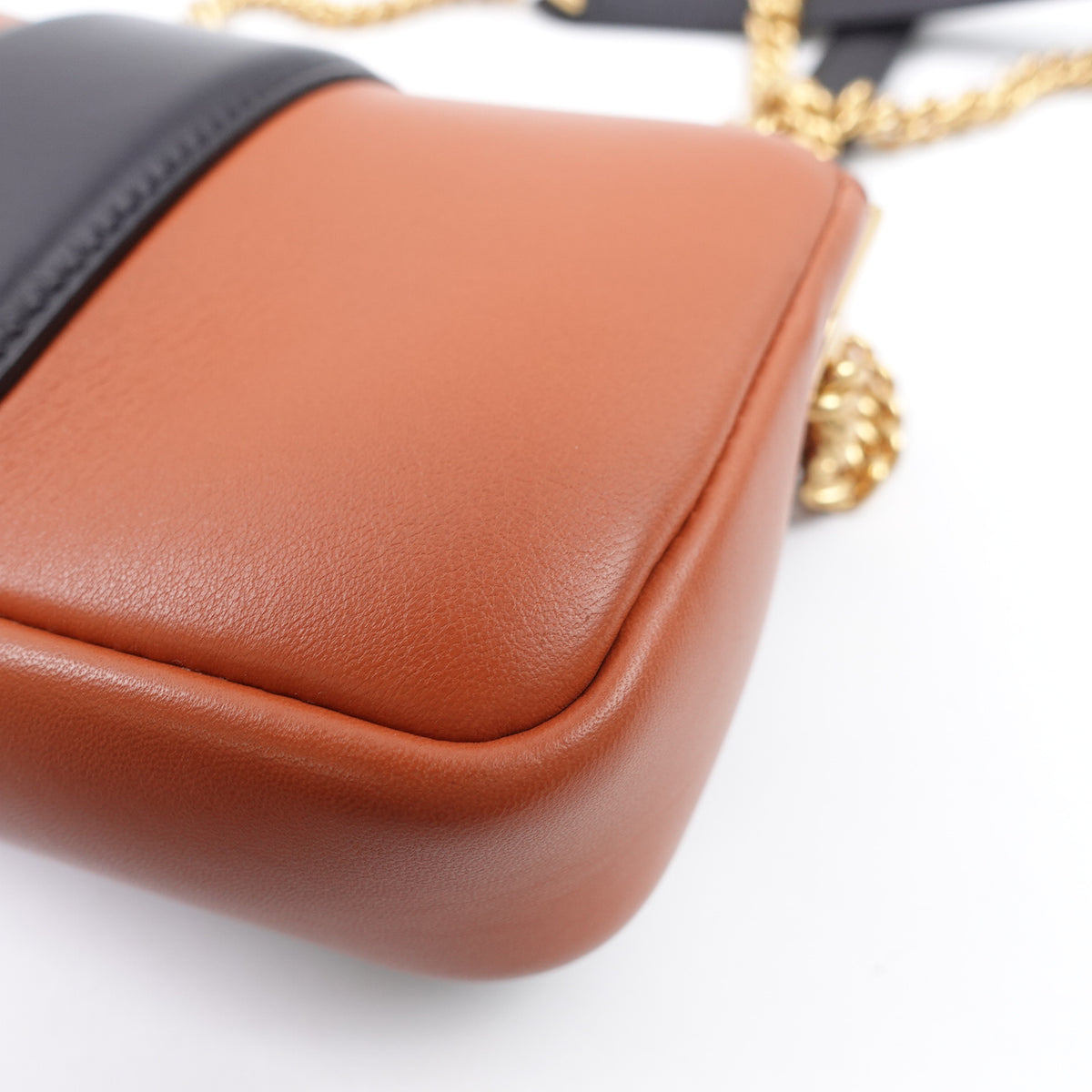 【DEAL】Pre-Owned Fendi Baguette Brown&Black Lambskin Leather Shoulder Bag