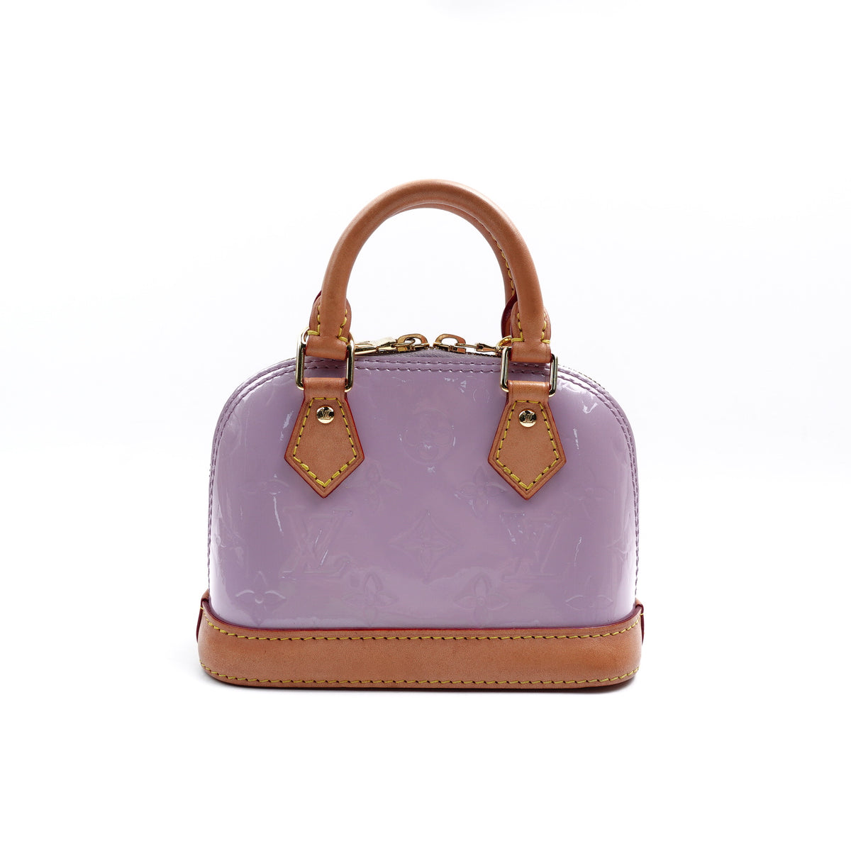 Pre-Owned Louis Vuitton Alma Nano Purple Vernis Shoulder Bag T10415680