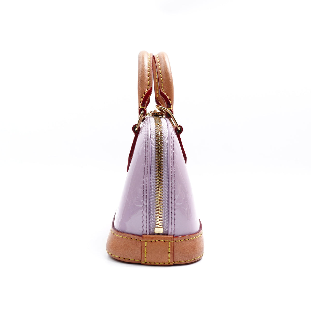Pre-Owned Louis Vuitton Alma Nano Purple Vernis Shoulder Bag T10415680