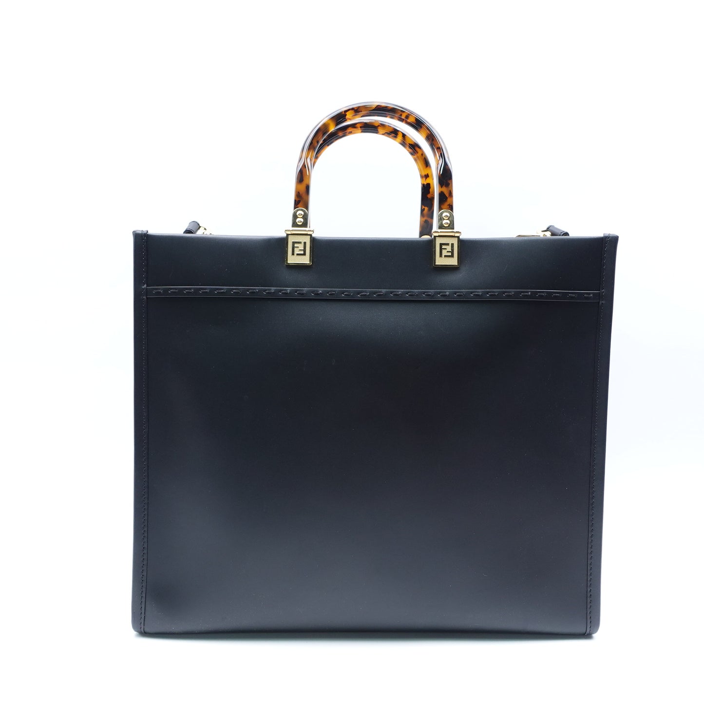 Fendi Sunshine Medium Black Calfskin Leather Shoulder Bag T10414954