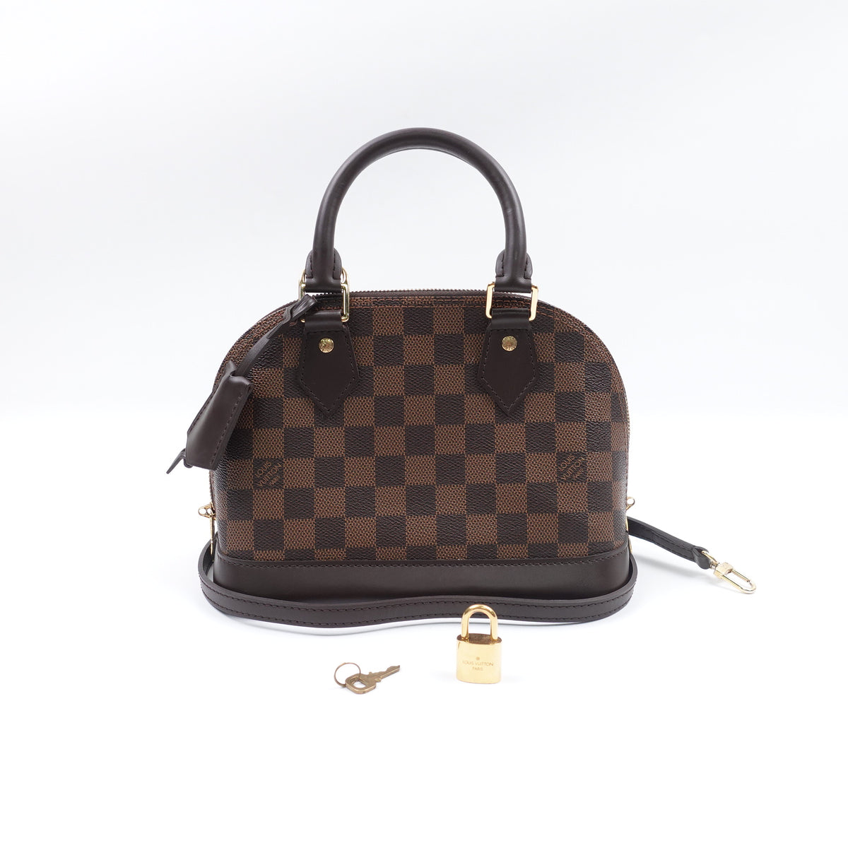 Pre-Owned Louis Vuitton Alma BB Brown Damier Ebene Canvas Shoulder Bag T10416083