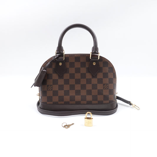 Pre-Owned Louis Vuitton Alma BB Brown Damier Ebene Canvas Shoulder Bag T10416083