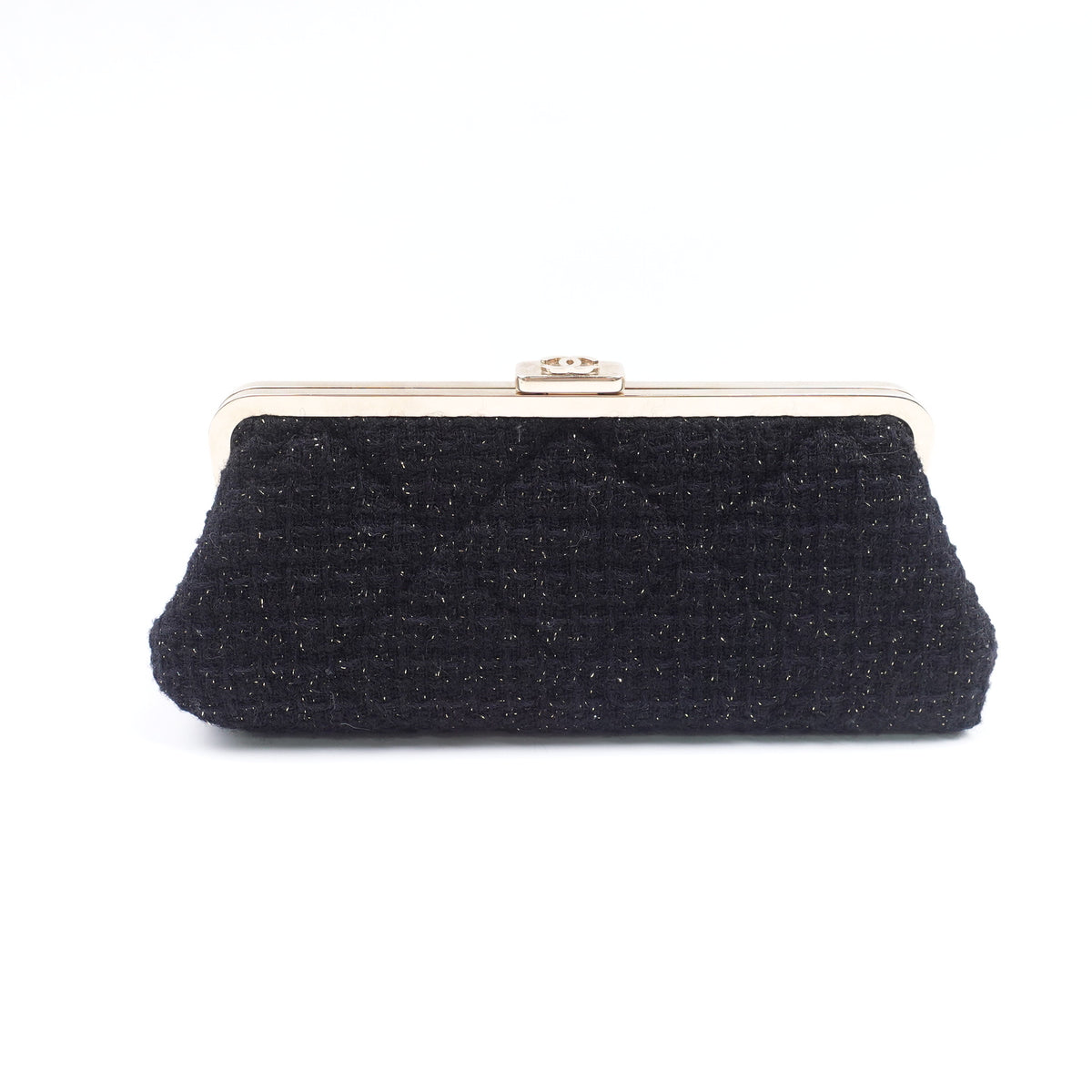 Chanel Black Tweed Clutch T10415653