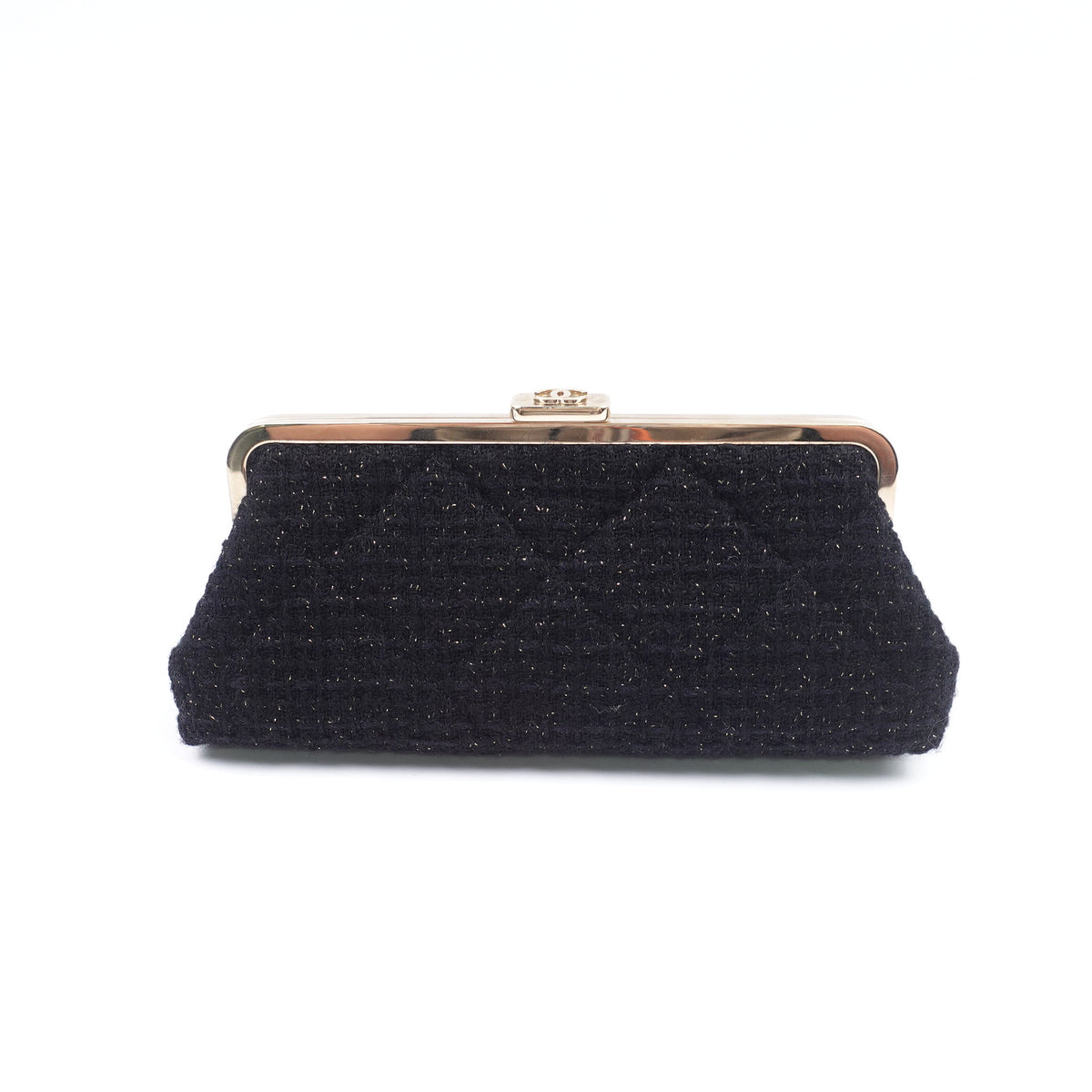 Chanel Black Tweed Clutch T10415653