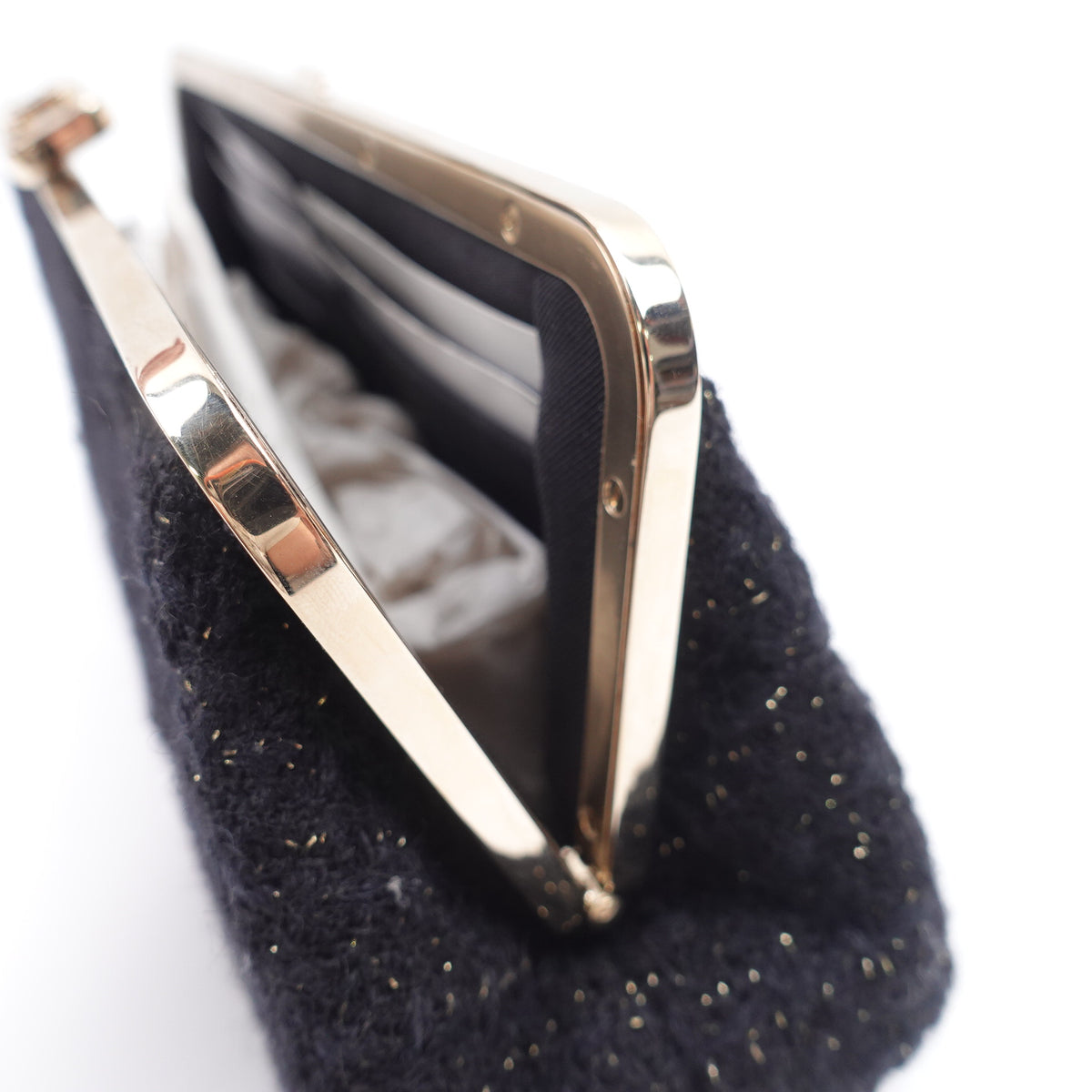 Chanel Black Tweed Clutch T10415653