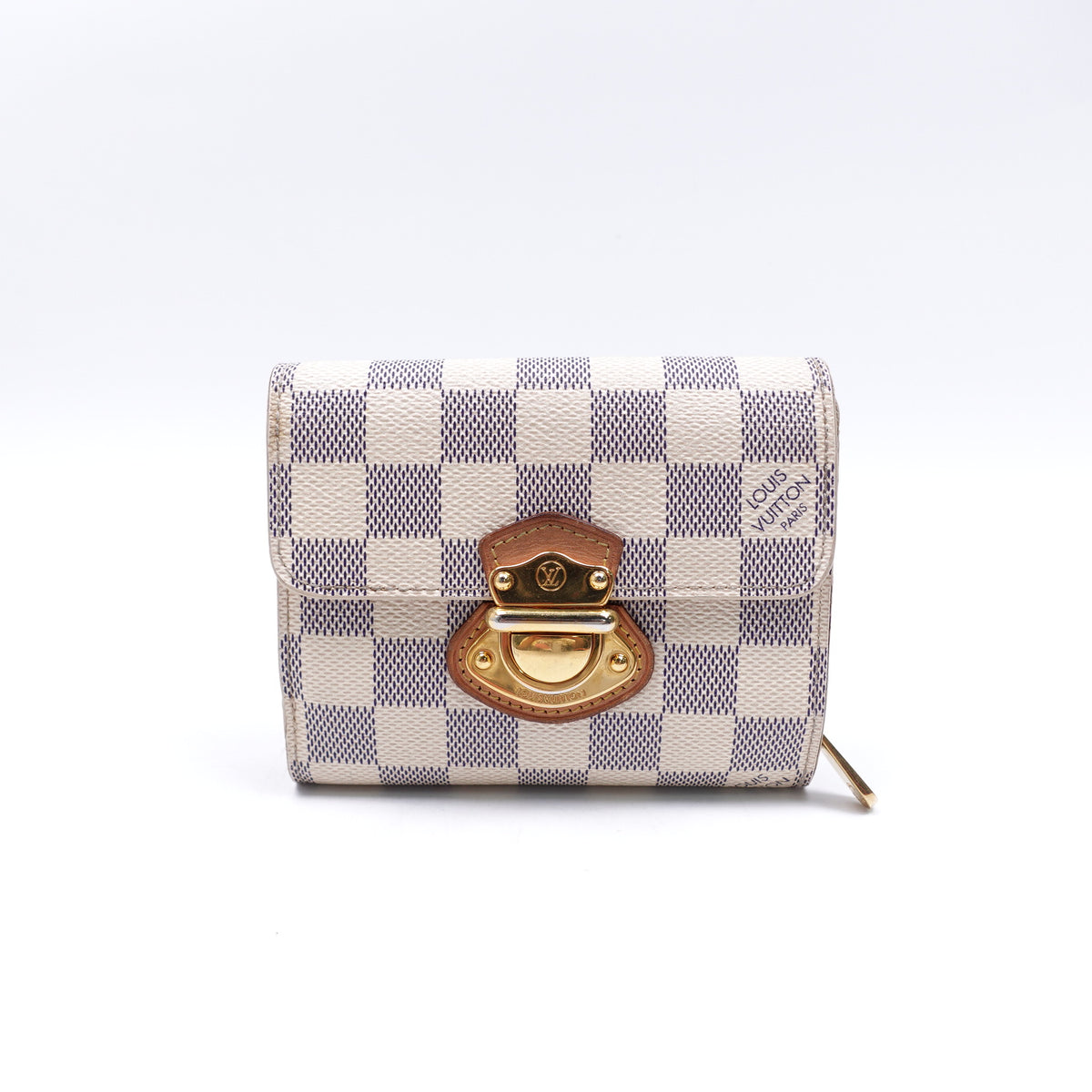 Pre-Owned Louis Vuitton JOEY Damie Azur Canvasa Wallet T10416325
